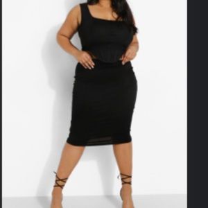 Boohoo midi tube skirt